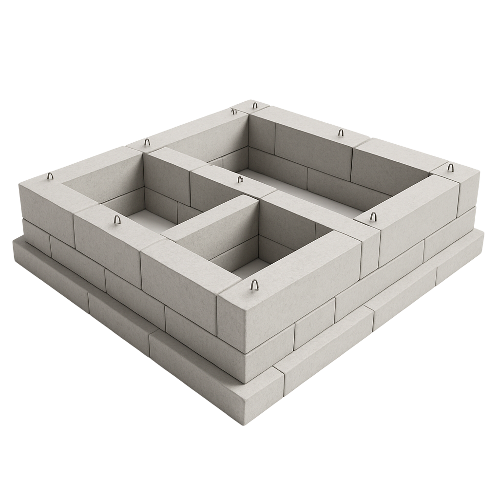 Фундамент из блоков ФБС в Туле